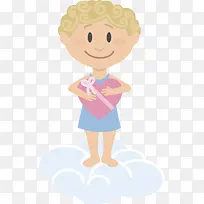 情人节手捧爱心的小女孩-空若网 情人节手捧爱心的小女孩-空若网