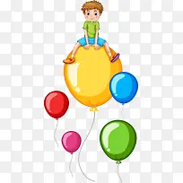 儿童节气球上的男孩-空若网 儿童节气球上的男孩-空若网