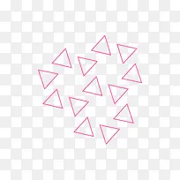 粉色三角形飞舞-空若网 粉色三角形飞舞-空若网