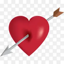 情人节立体中箭爱心-空若网 情人节立体中箭爱心-空若网