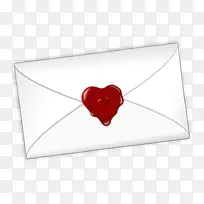 白色的红色心的卡通信封-空若网 白色的红色心的卡通信封-空若网