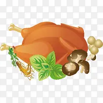 卡通鸡肉薄荷香菇设计图-空若网 卡通鸡肉薄荷香菇设计图-空若网