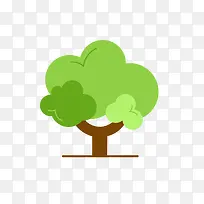 小清新扁平化树木免抠素材-空若网 小清新扁平化树木免抠素材-空若网
