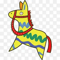 一匹五彩缤纷的卡通马-空若网 一匹五彩缤纷的卡通马-空若网