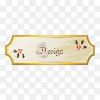 矢量土黄色标签对称边框-空若网 矢量土黄色标签对称边框-空若网