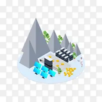 2.5D矢量金融科技插画-空若网 2.5D矢量金融科技插画-空若网