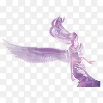 矢量手绘长翅膀的女孩-空若网 矢量手绘长翅膀的女孩-空若网