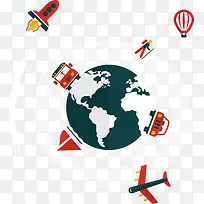 卡通环球旅游图案素材-空若网 卡通环球旅游图案素材-空若网