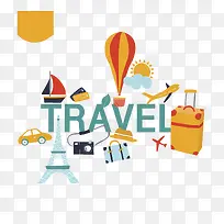 旅行时间创意插画-空若网 旅行时间创意插画-空若网