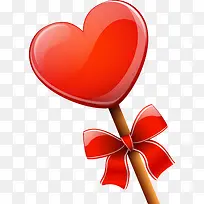 情人节红色爱心棒棒糖-空若网 情人节红色爱心棒棒糖-空若网