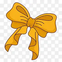 卡通手绘黄色蝴蝶结-空若网 卡通手绘黄色蝴蝶结-空若网