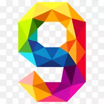 数字三角形剪贴画-9-空若网 数字三角形剪贴画-9-空若网