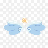 可爱白色天使翅膀矢量图-空若网 可爱白色天使翅膀矢量图-空若网