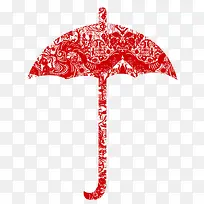 创意剪纸雨伞-空若网 创意剪纸雨伞-空若网