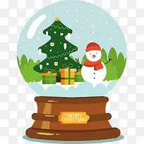 可爱雪人圣诞节水晶球-空若网 可爱雪人圣诞节水晶球-空若网