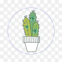 小清新插画广告设计卡通盆栽-空若网 小清新插画广告设计卡通盆栽-空若网