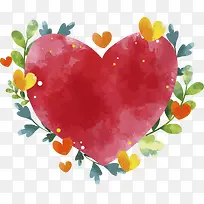 情人节手绘红色爱心-空若网 情人节手绘红色爱心-空若网