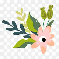 手绘水彩花草矢量设计素材-空若网 手绘水彩花草矢量设计素材-空若网
