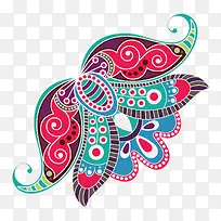 唯美佩斯利花卉矢量-空若网 唯美佩斯利花卉矢量-空若网