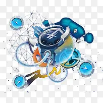 创意齿轮时钟图案-空若网 创意齿轮时钟图案-空若网