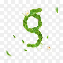 个性创意数字绿叶-空若网 个性创意数字绿叶-空若网