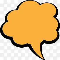 手绘橙色云朵-空若网 手绘橙色云朵-空若网