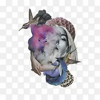 卡通水彩人脸-空若网 卡通水彩人脸-空若网