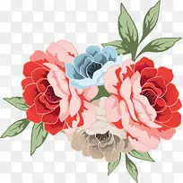 手绘多彩花朵-空若网 手绘多彩花朵-空若网