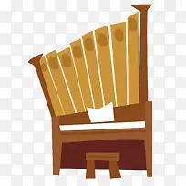 不对称的矢量手绘管风琴-空若网 不对称的矢量手绘管风琴-空若网