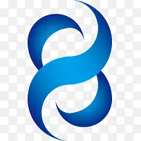 蓝色创意数字8-空若网 蓝色创意数字8-空若网