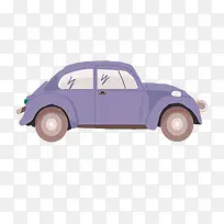 卡通手绘紫色的小汽车-空若网 卡通手绘紫色的小汽车-空若网