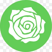 扁平化图标玫瑰花-空若网 扁平化图标玫瑰花-空若网
