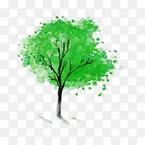 水彩创意椴树-空若网 水彩创意椴树-空若网