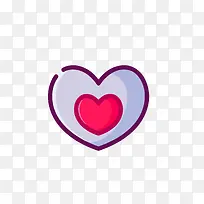 立体心形图标-空若网 立体心形图标-空若网