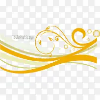 矢量简洁橙色藤蔓-空若网 矢量简洁橙色藤蔓-空若网