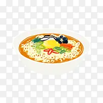 白色创意泡面食物元素-空若网 白色创意泡面食物元素-空若网