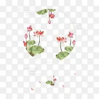 矢量水彩清新荷花-空若网 矢量水彩清新荷花-空若网