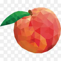 低多边形几何矢量水果桃子素材-空若网 低多边形几何矢量水果桃子素材-空若网