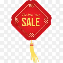 手绘新年中国结促销标签-空若网 手绘新年中国结促销标签-空若网