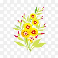 手绘黄色花朵-空若网 手绘黄色花朵-空若网