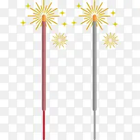 春节多彩燃烧的烟花棒-空若网 春节多彩燃烧的烟花棒-空若网