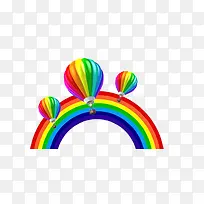 多彩气球彩虹元素-空若网 多彩气球彩虹元素-空若网