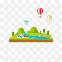 大自然下的热气球升空-空若网 大自然下的热气球升空-空若网