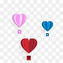 多彩爱心热气球-空若网 多彩爱心热气球-空若网