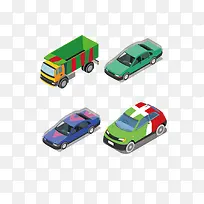 多彩矢量汽车-空若网 多彩矢量汽车-空若网