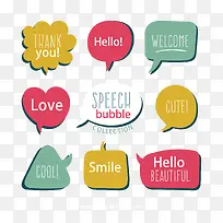 矢量彩色对话框装饰图案-空若网 矢量彩色对话框装饰图案-空若网