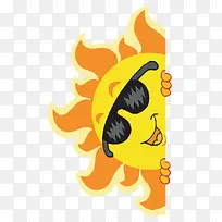 可爱卡通半遮脸太阳-空若网 可爱卡通半遮脸太阳-空若网