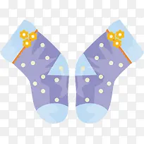 矢量手绘可爱紫色袜子-空若网 矢量手绘可爱紫色袜子-空若网