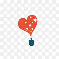 装在瓶子里的心我爱你免扣素材-空若网 装在瓶子里的心我爱你免扣素材-空若网