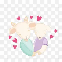 爱情主题设计动物小羊-空若网 爱情主题设计动物小羊-空若网